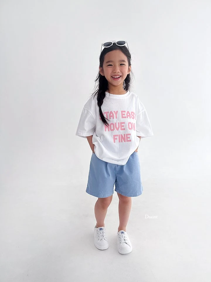 Dsaint - Korean Children Fashion - #Kfashion4kids - Stay Easy Tee - 10