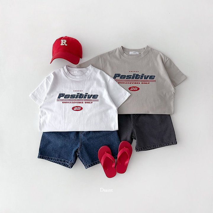 Dsaint - Korean Children Fashion - #Kfashion4kids - Positive Tee - 7