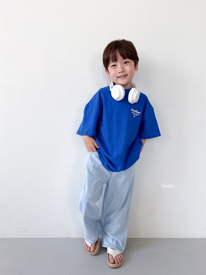 Dsaint - Korean Children Fashion - #childofig - Cool Wide Denim Pants - 12