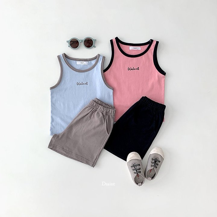 Dsaint - Korean Children Fashion - #childofig - Walnut Sleeveless Set - 3