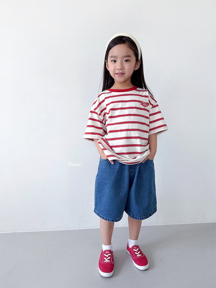 Dsaint - Korean Children Fashion - #childrensboutique - Shark Stripe Tee - 9
