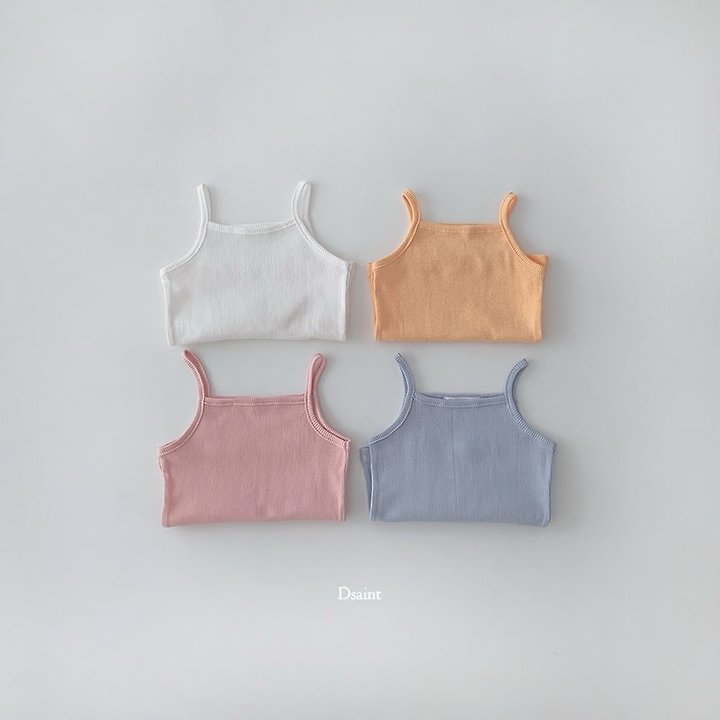 Dsaint - Korean Children Fashion - #childrensboutique - Pretty Warning Rib Sleeveless Top