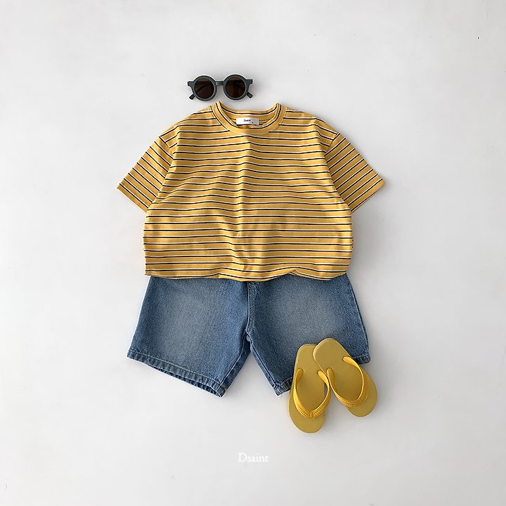 Dsaint - Korean Children Fashion - #childrensboutique - Ppum Ppum Stripe Tee - 4