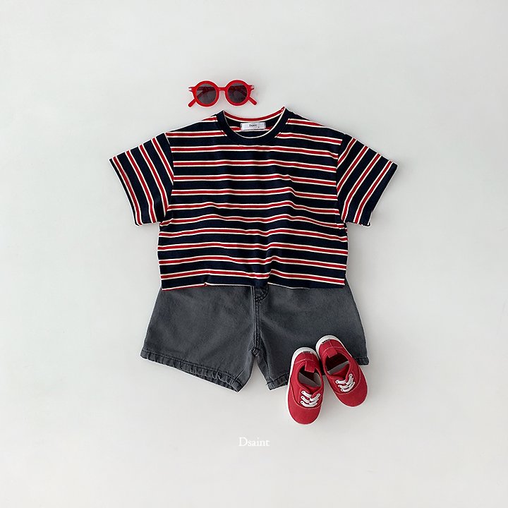 Dsaint - Korean Children Fashion - #childrensboutique - Emotional Stripe Tee - 4