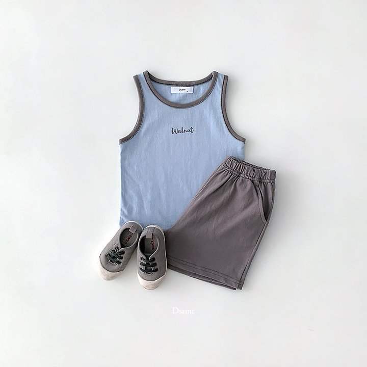 Dsaint - Korean Children Fashion - #designkidswear - Walnut Sleeveless Set - 5