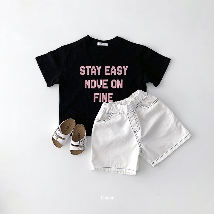 Dsaint - Korean Children Fashion - #discoveringself - Stay Easy Tee - 5