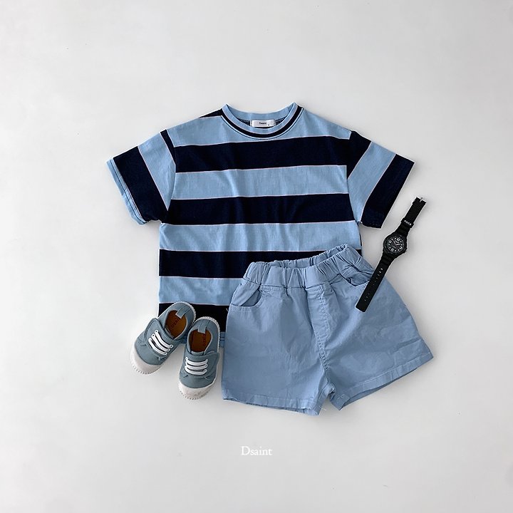 Dsaint - Korean Children Fashion - #discoveringself - Mega Stripe Tee - 12