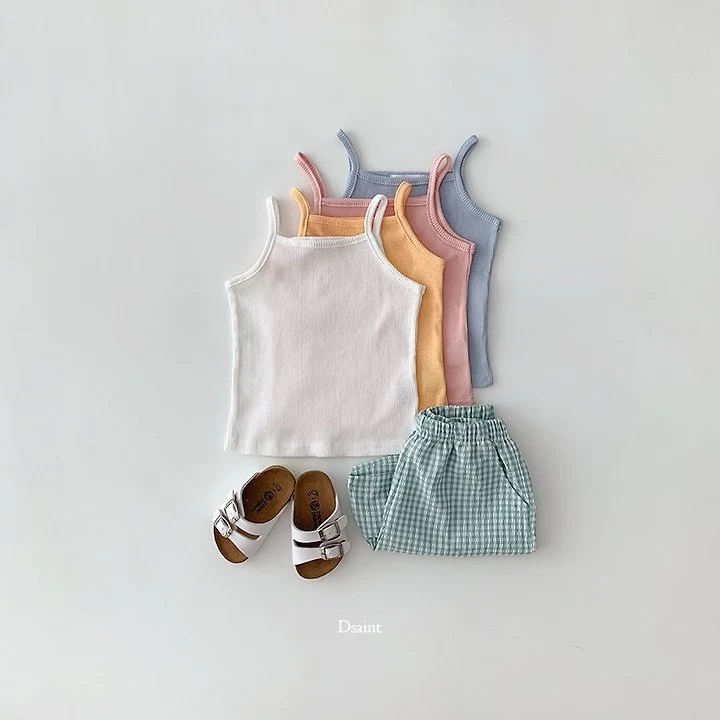 Dsaint - Korean Children Fashion - #discoveringself - Pretty Warning Rib Sleeveless Top - 3
