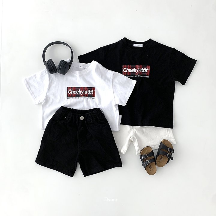 Dsaint - Korean Children Fashion - #fashionkids - Chica Check Tee - 3