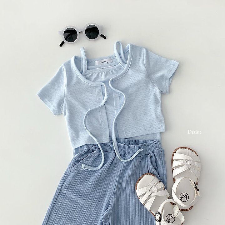 Dsaint - Korean Children Fashion - #fashionkids - Flowy String Cardigan Set - 12