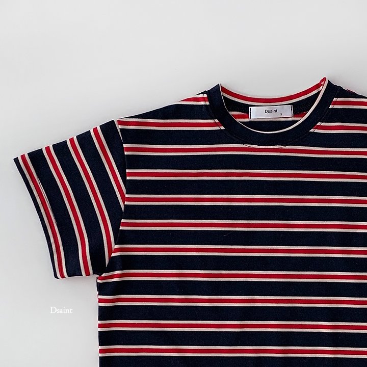 Dsaint - Korean Children Fashion - #kidsshorts - Emotional Stripe Tee - 7