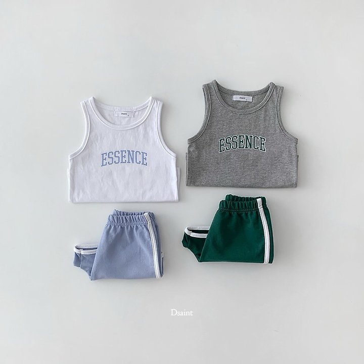 Dsaint - Korean Children Fashion - #kidsshorts - Essence Sleeveless Set - 3