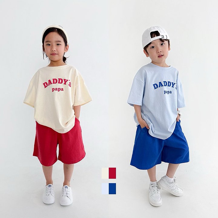 Dsaint - Korean Children Fashion - #kidsshorts - Daddy Set