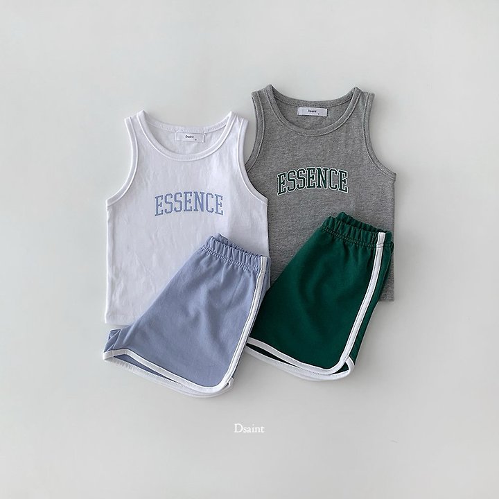 Dsaint - Korean Children Fashion - #kidsshorts - Essence Sleeveless Set - 4
