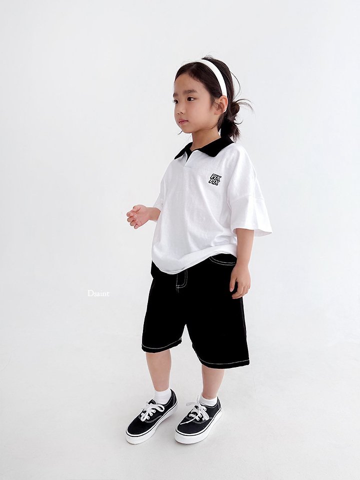 Dsaint - Korean Children Fashion - #kidsstore - Fixed Time Collar Tee - 11