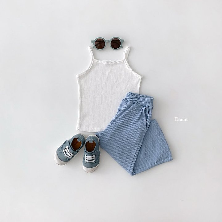 Dsaint - Korean Children Fashion - #kidsstore - Pretty Warning Rib Sleeveless Top - 6