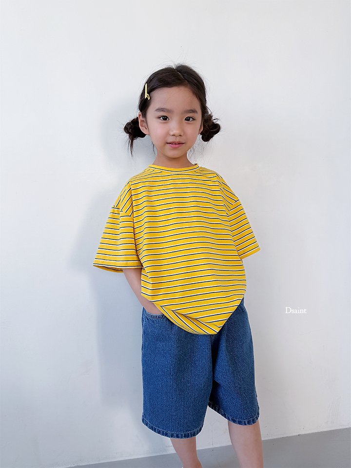 Dsaint - Korean Children Fashion - #kidzfashiontrend - Ppum Ppum Stripe Tee - 9