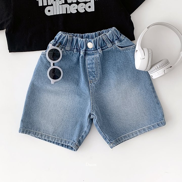 Dsaint - Korean Children Fashion - #kidzfashiontrend - Sand Half Denim Pants - 7