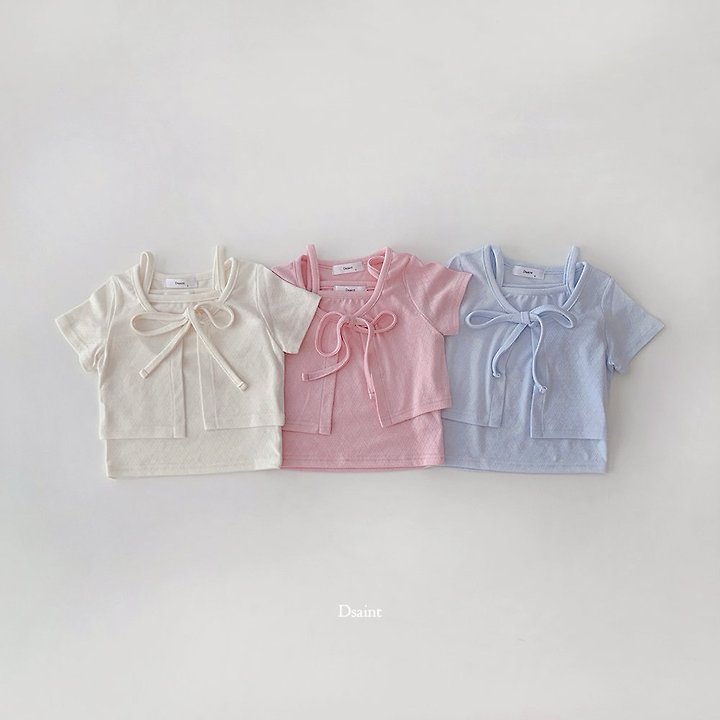 Dsaint - Korean Children Fashion - #kidzfashiontrend - Flowy String Cardigan Set