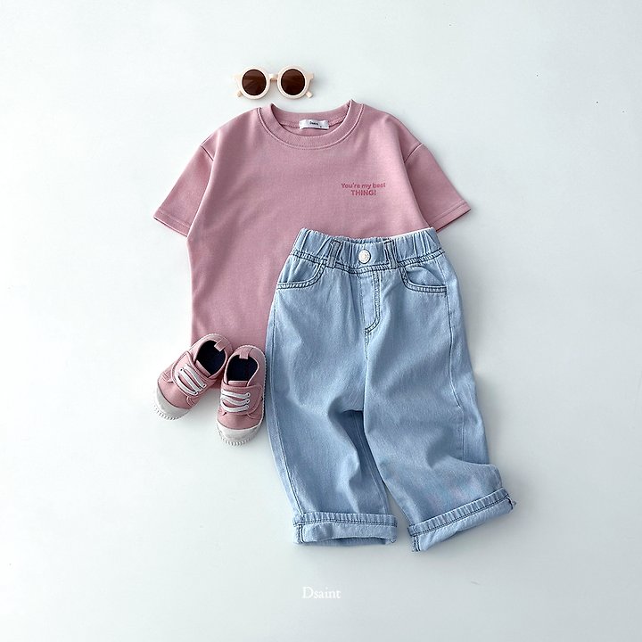 Dsaint - Korean Children Fashion - #littlefashionista - Cool Wide Denim Pants - 8