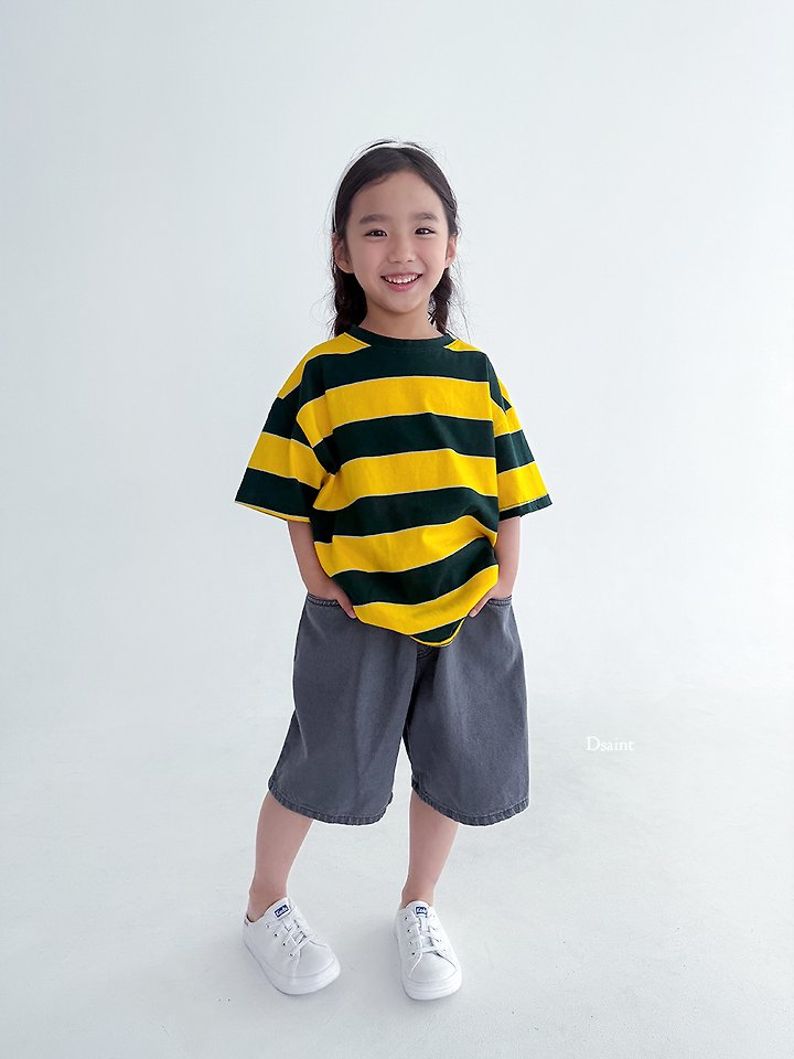 Dsaint - Korean Children Fashion - #Kfashion4kids - Mega Stripe Tee - 4