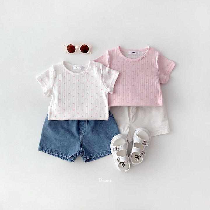 Dsaint - Korean Children Fashion - #littlefashionista - Mini Heart Tee - 2