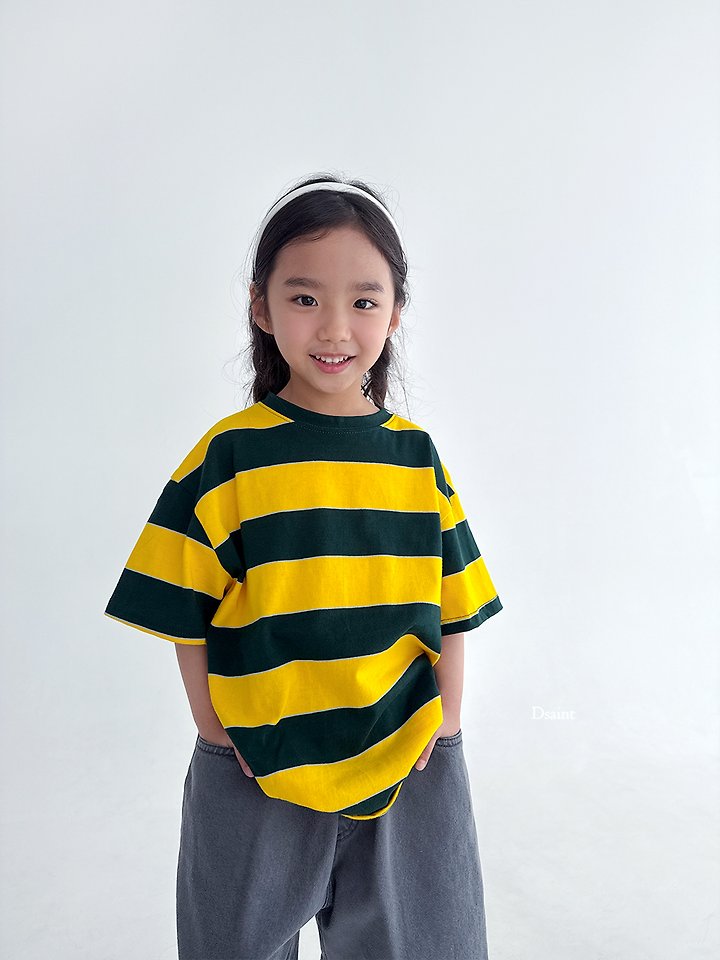 Dsaint - Korean Children Fashion - #magicofchildhood - Mega Stripe Tee - 5