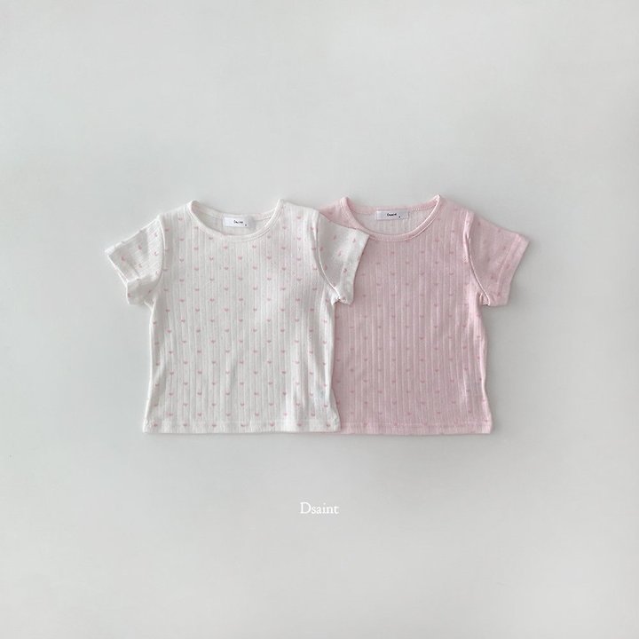 Dsaint - Korean Children Fashion - #magicofchildhood - Mini Heart Tee - 3