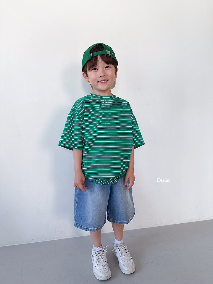 Dsaint - Korean Children Fashion - #prettylittlegirls - Sand Half Denim Pants - 12