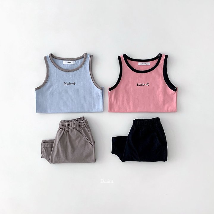 Dsaint - Korean Children Fashion - #prettylittlegirls - Walnut Sleeveless Set