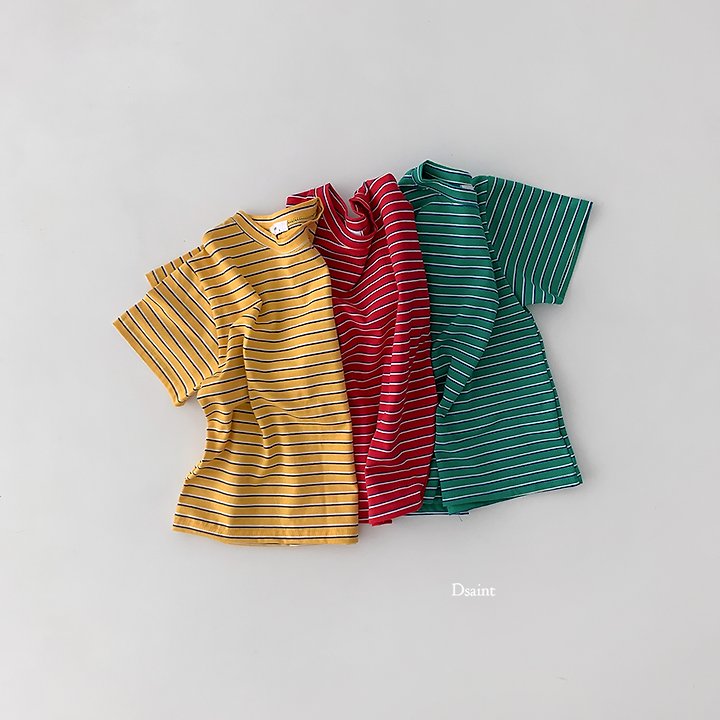 Dsaint - Korean Children Fashion - #stylishchildhood - Ppum Ppum Stripe Tee