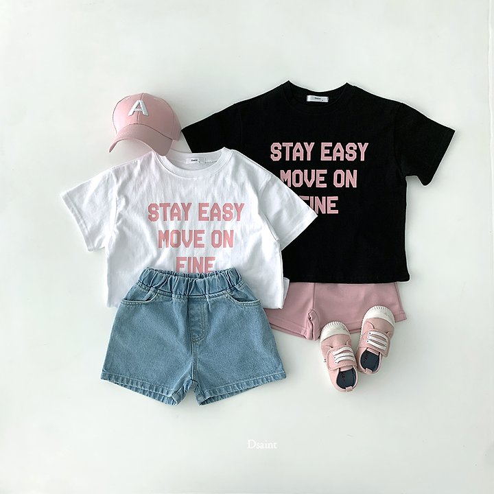 Dsaint - Korean Children Fashion - #stylishchildhood - Stay Easy Tee