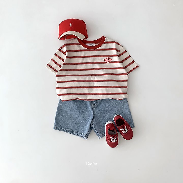 Dsaint - Korean Children Fashion - #todddlerfashion - Shark Stripe Tee - 5