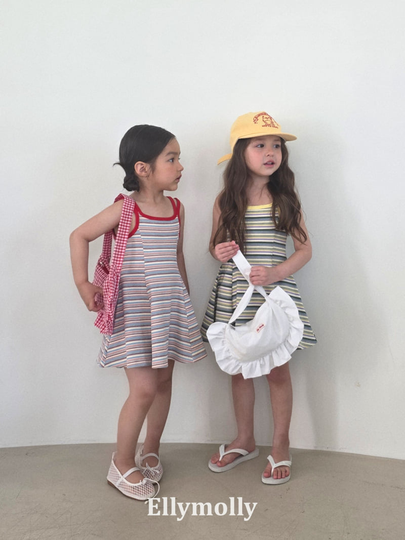 Ellymolly - Korean Children Fashion - #childofig - Double Strap Flare One-piece - 5