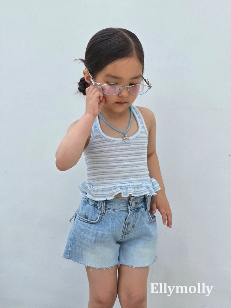 Ellymolly - Korean Children Fashion - #childofig - Salt Halter Frill Sleeveless Top - 10