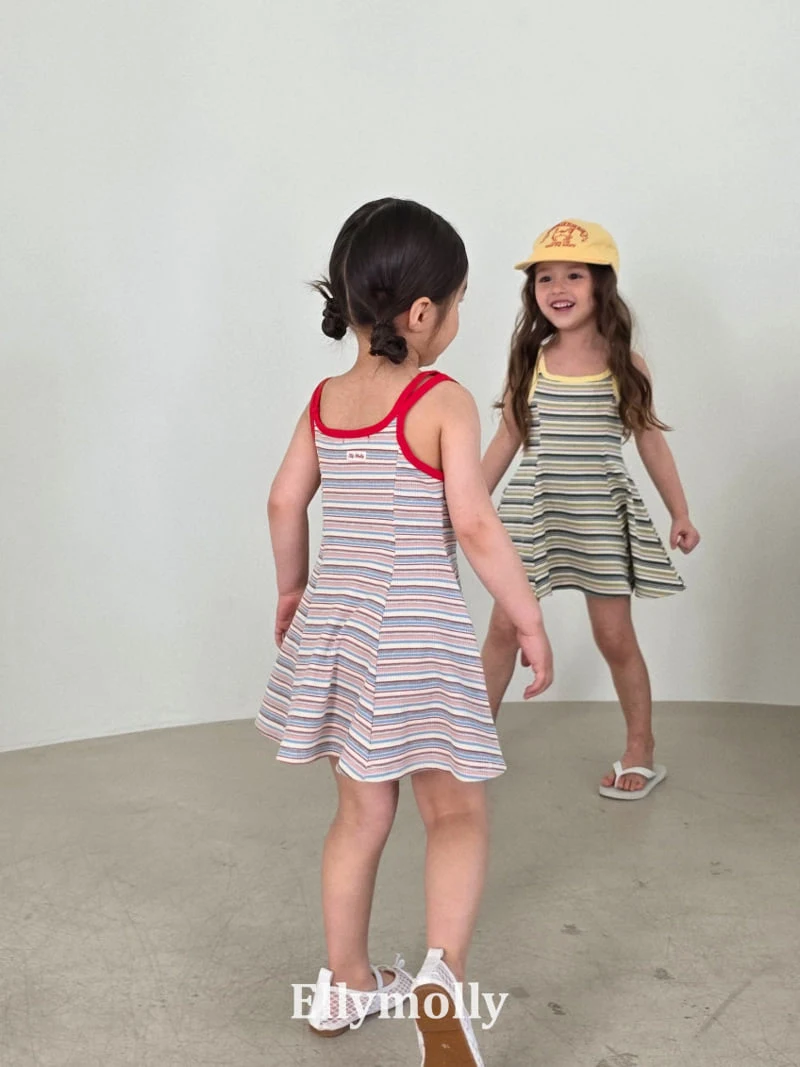 Ellymolly - Korean Children Fashion - #kidsshorts - Double Strap Flare One-piece - 10