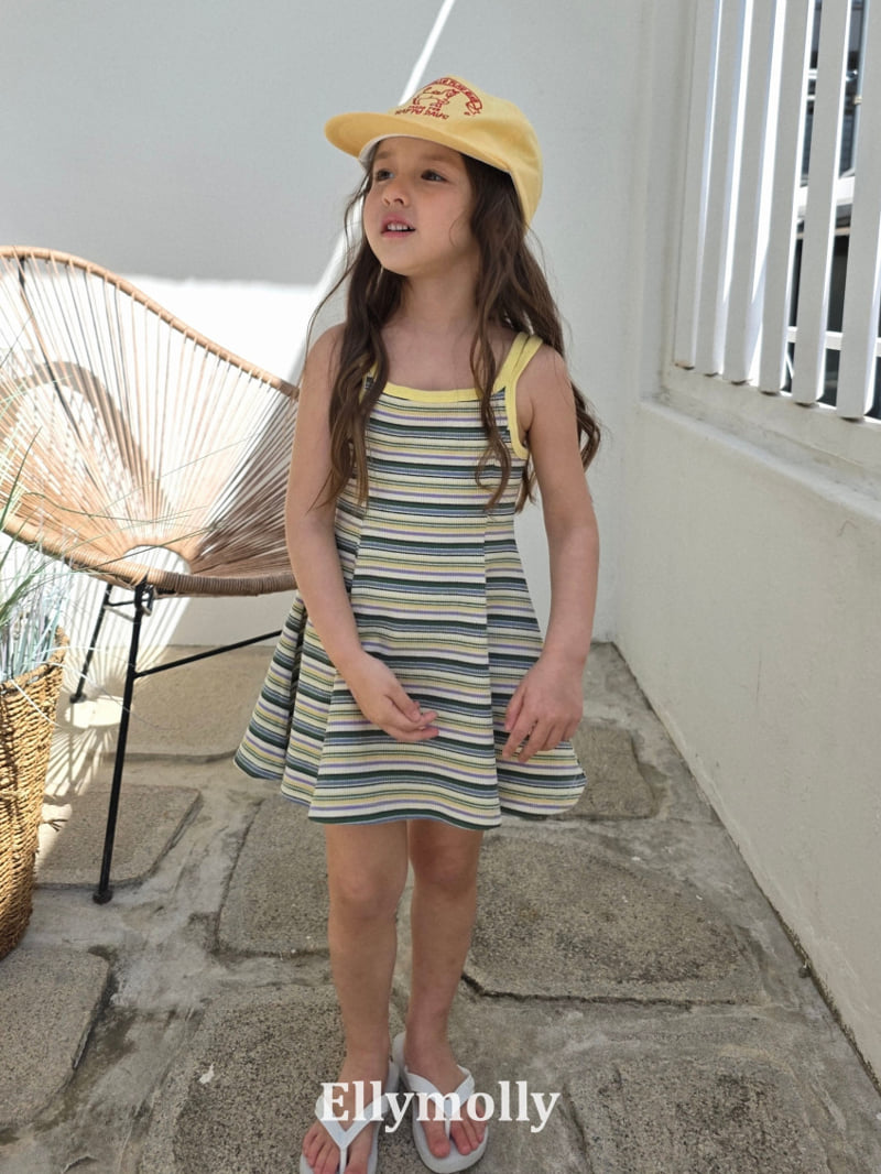 Ellymolly - Korean Children Fashion - #kidsstore - Double Strap Flare One-piece - 11
