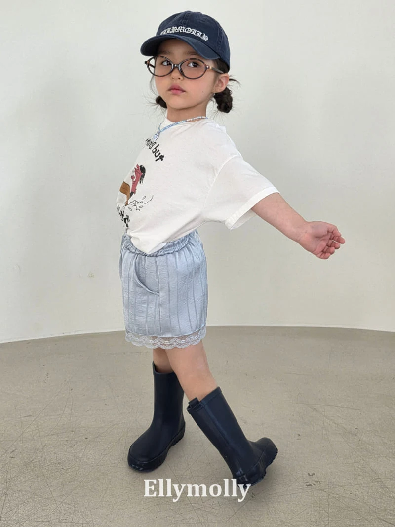 Ellymolly - Korean Children Fashion - #kidsstore - Easy Button Lace Pants - 7