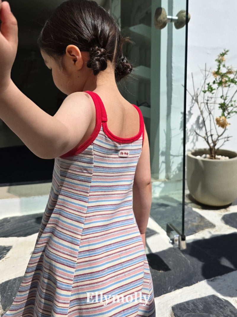 Ellymolly - Korean Children Fashion - #kidzfashiontrend - Double Strap Flare One-piece - 12