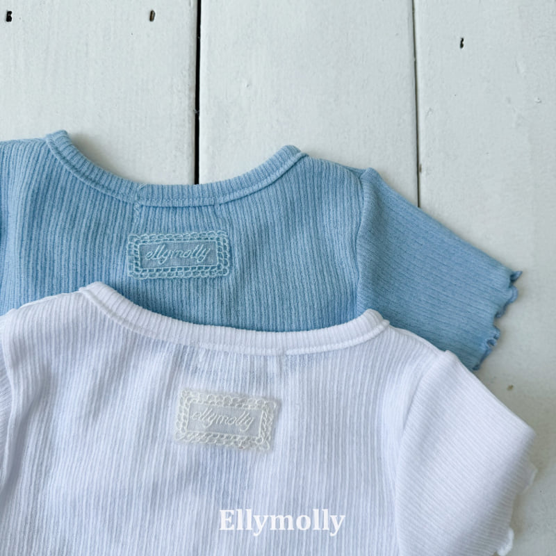 Ellymolly - Korean Children Fashion - #magicofchildhood - Shirring Opening Point Tee - 4