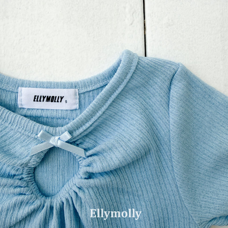 Ellymolly - Korean Children Fashion - #prettylittlegirls - Shirring Opening Point Tee - 5