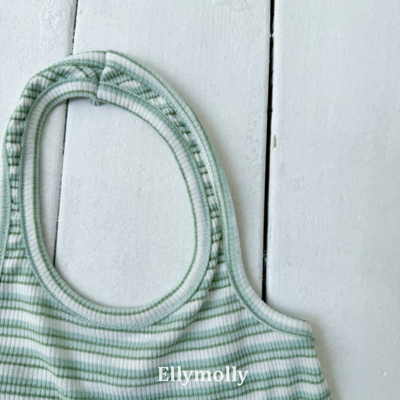 Ellymolly - Korean Children Fashion - #prettylittlegirls - Salt Halter Frill Sleeveless Top - 6