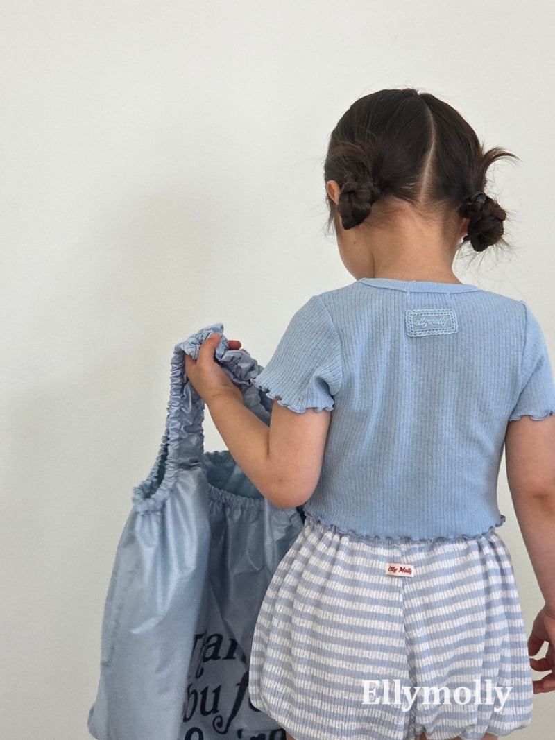 Ellymolly - Korean Children Fashion - #stylishchildhood - Shirring Opening Point Tee - 8