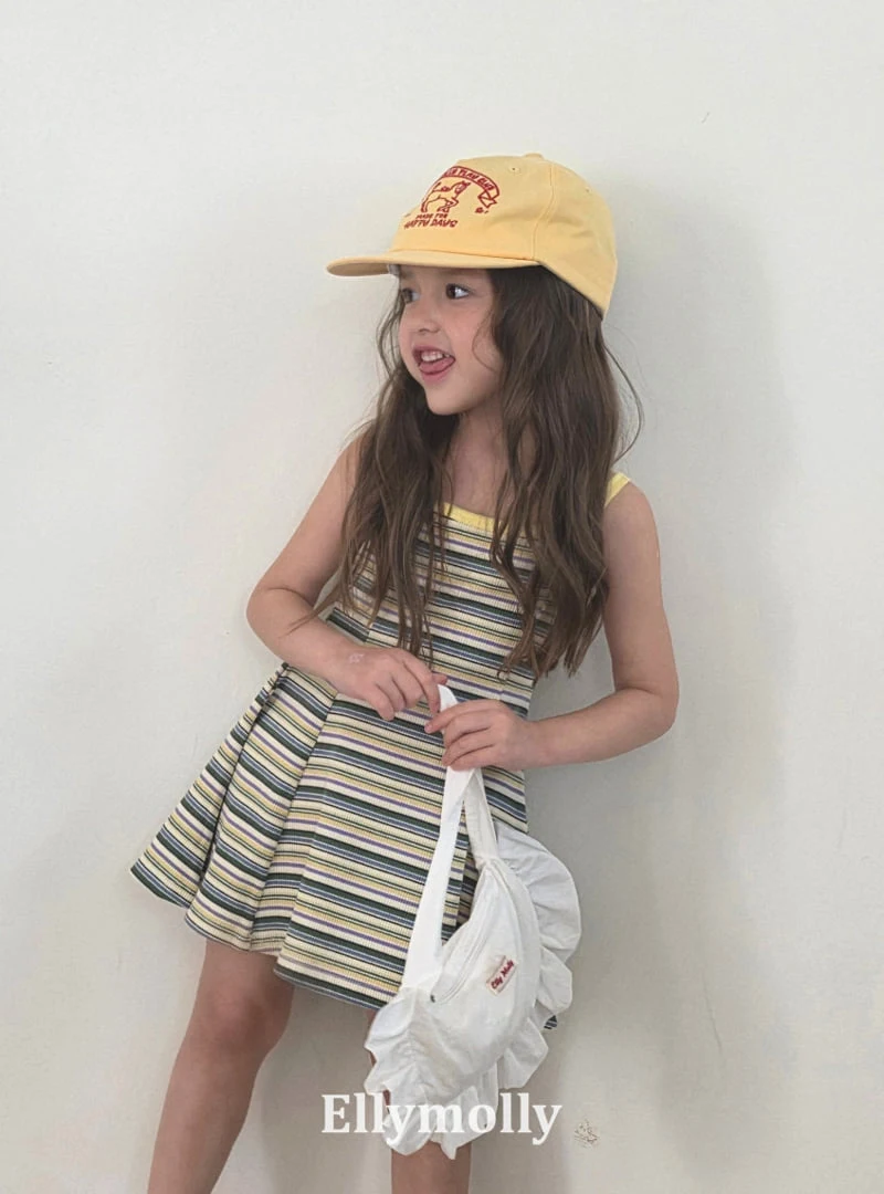 Ellymolly - Korean Children Fashion - #toddlerclothing - Double Strap Flare One-piece - 4