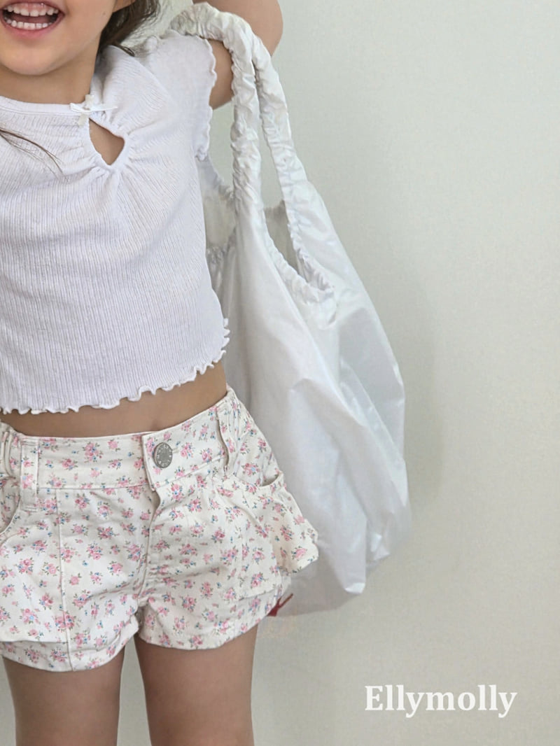 Ellymolly - Korean Children Fashion - #toddlerclothing - Shirring Opening Point Tee - 7