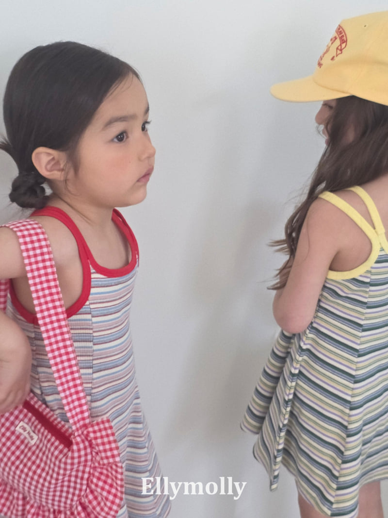 Ellymolly - Korean Children Fashion - #toddlerclothing - Double Strap Flare One-piece - 3