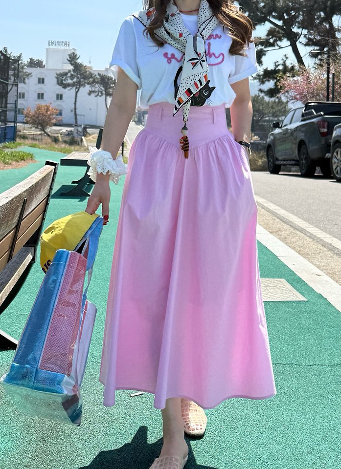 Elmu - Korean Women Fashion - #thelittlethings - Cream Smoke Skirt - 4