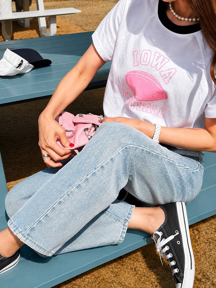 Elmu - Korean Women Fashion - #shopsmall - Rugby Short Sleeve Tee - 5