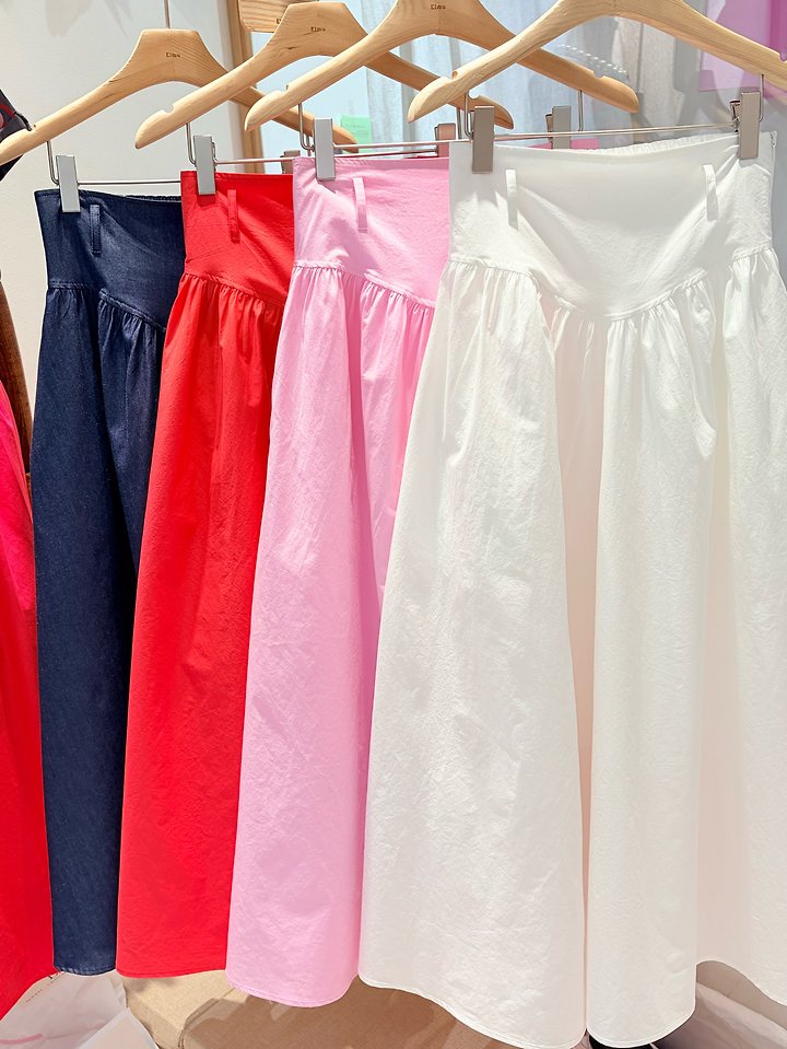 Elmu - Korean Women Fashion - #shopsmall - Cream Smoke Skirt