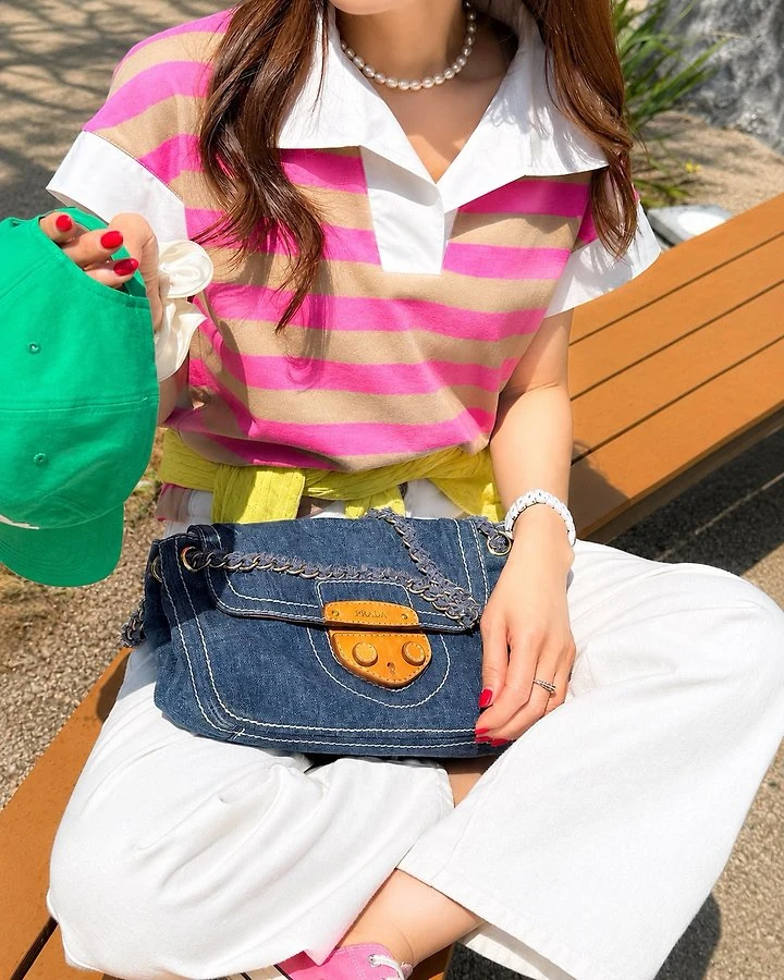 Elmu - Korean Women Fashion - #thelittlethings - Macaron Striped Tee - 9